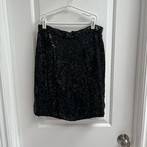 Sparkly black sequin skirt